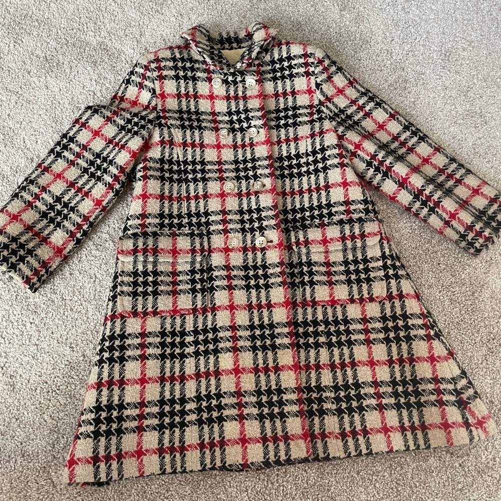Burberry kids peacoat / Jacket size 4  black / Red